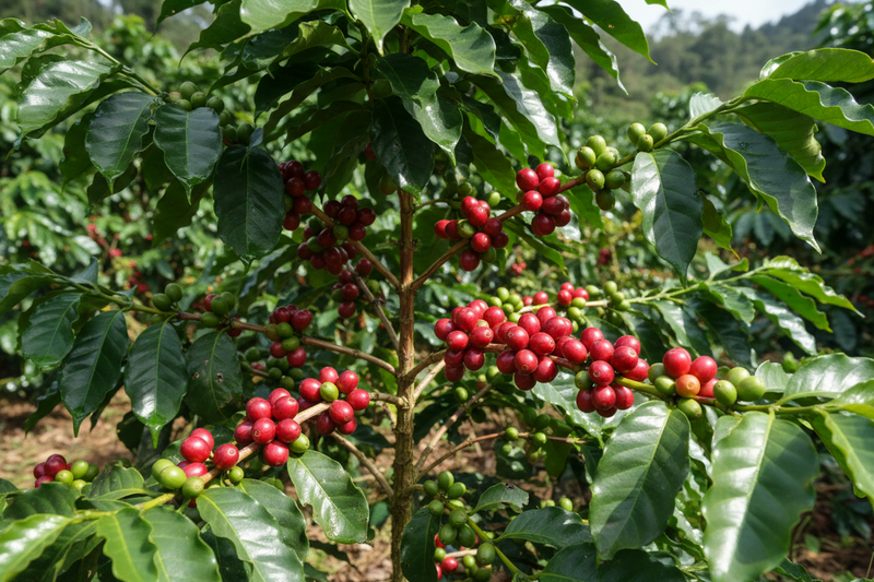 Create a real image of coffee tree
